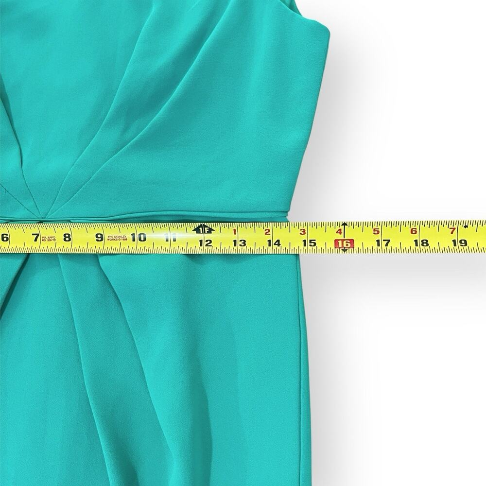 J. Crew Teal Green Pleated Sheath Dress Size 6P Cap Sleeve Modest Business - Picture 12 of 14